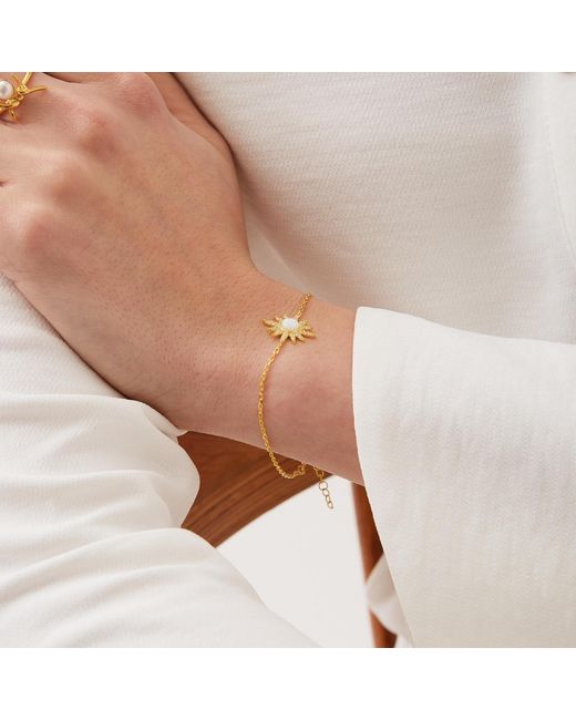 Spero London Metallic Sun Sterling Opal Bracelet