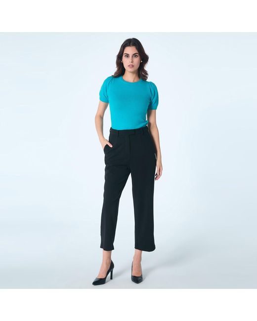Smart and Joy Black Pleated Tapered Cigarette Pants