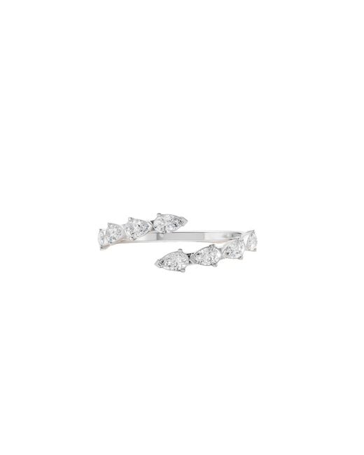 Aya Fine Jewelry White Pear Lab Diamond Bypass Ring