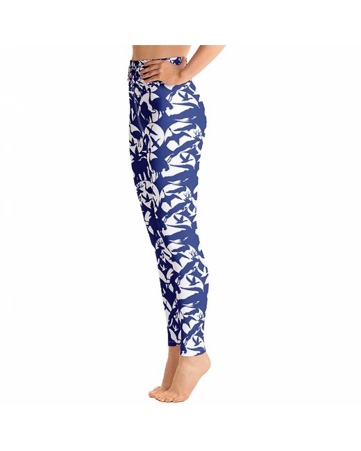Jessie Zhao New York Blue High Waist Yoga Leggings