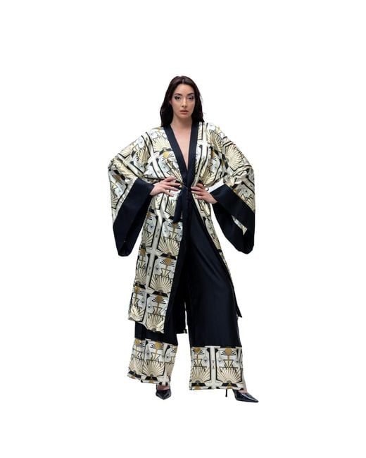 Vazaf Black Kimono