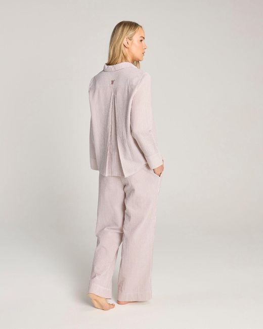 Nudea Pink Seersucker Boxy Shirt