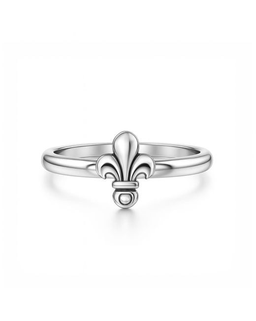 Unaloe Metallic Adjustable Ring With Florence Lily