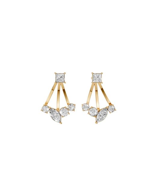 Aya Fine Jewelry Metallic Princess & Marquise Lab Diamond Statement Drop Earrings