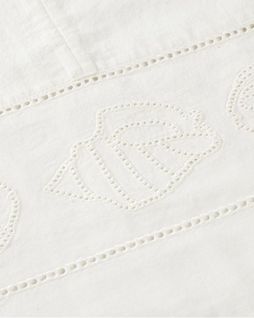 Thinking Mu White Short Embroidered Dress Aniela