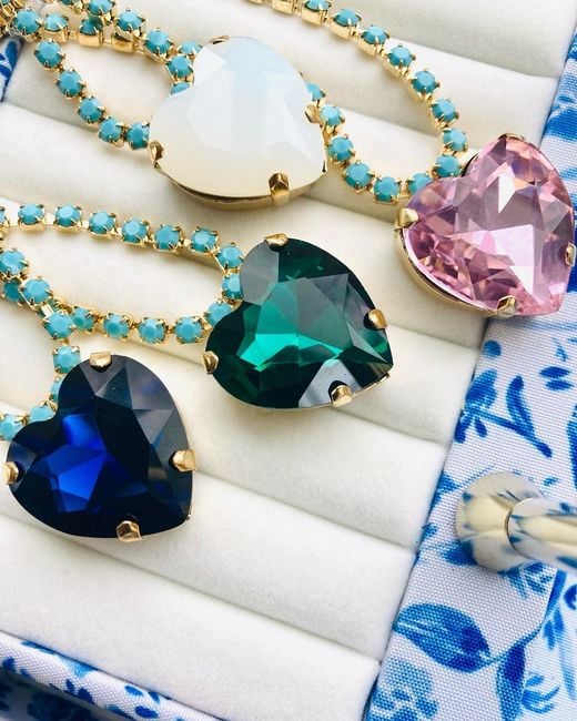 The Pink Reef Metallic Heart Of The Ocean Necklace Light