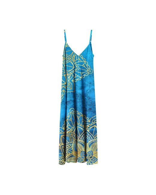 Aloha From Deer Blue Boho Maxi Dress