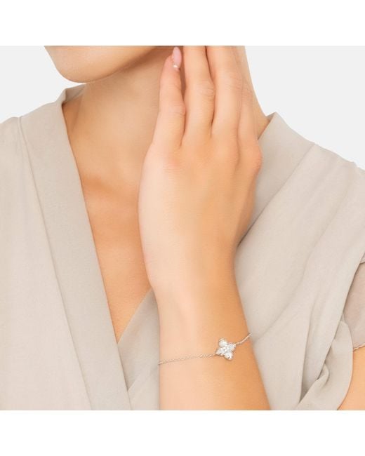 Latelita London Metallic Flower Clover Mother Of Pearl Bracelet