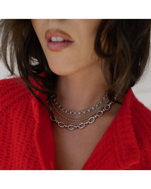 Leeada Jewelry Metallic Chloe Chain Necklace