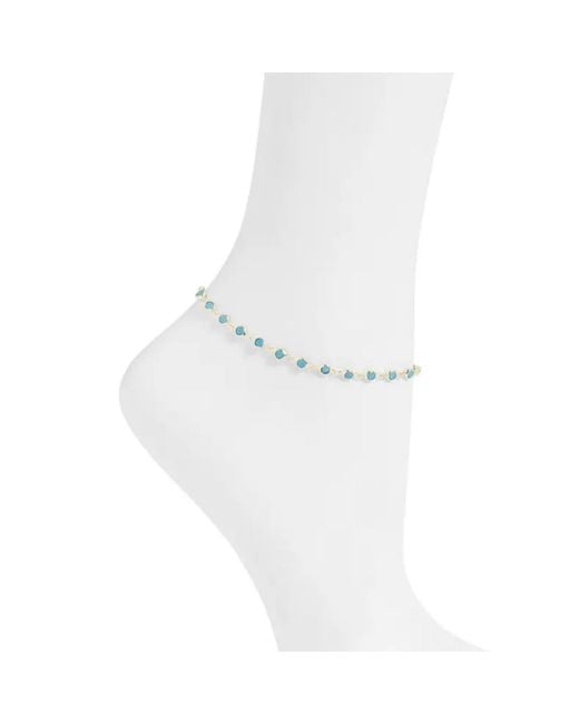 SHYMI White Round Bezel-Set Anklet