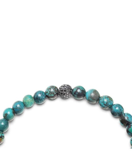 Nialaya Blue Diamond Wristband With Bali for men