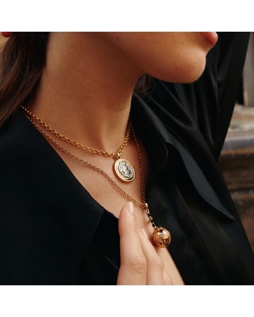 Retro Chic Metallic Globus Cruciger Necklace