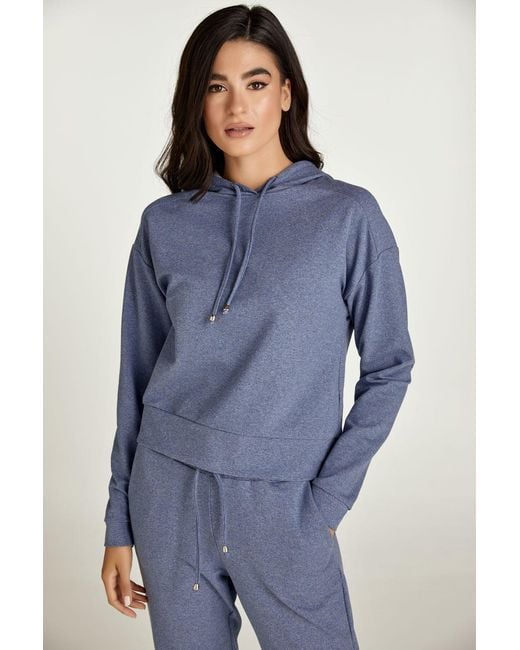 Conquista Blue Mélange Hooded Sweatshirt