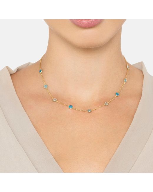 Latelita London Metallic Sardinia Necklace The Blues