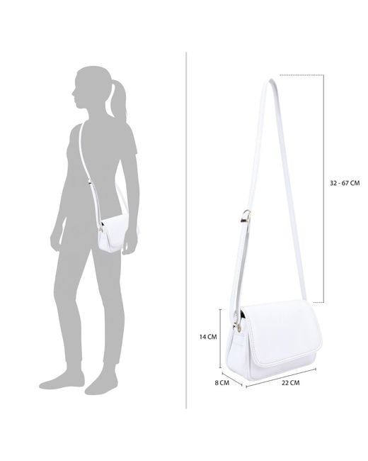 Lloyd Baker White Amritsar Leather Crossbody Bag
