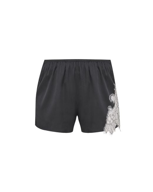 Avenue 8 Gray Lace Detailed Mini Shorts