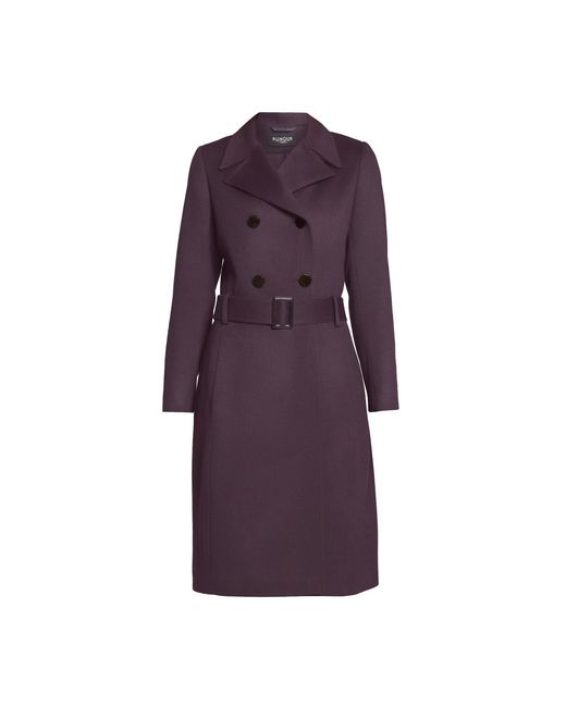 Rumour London Purple Isabella Wool And Cashmere Blend Coat With Double-Breasted Silhouette And Pleated Back