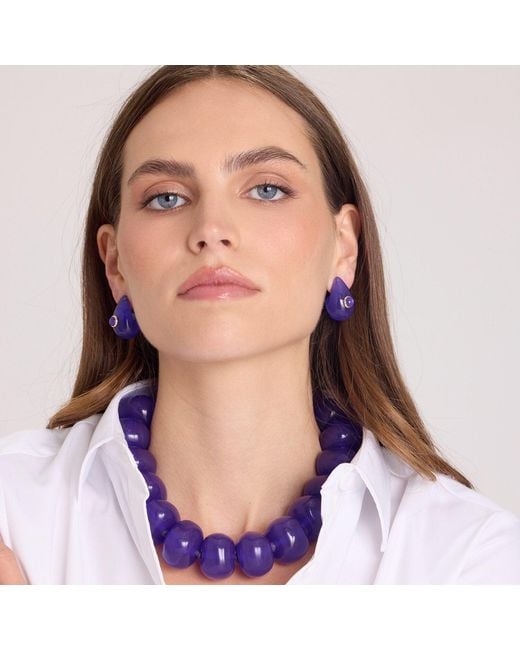 Michael Nash Jewelry Purple Vivienne Resin Necklace