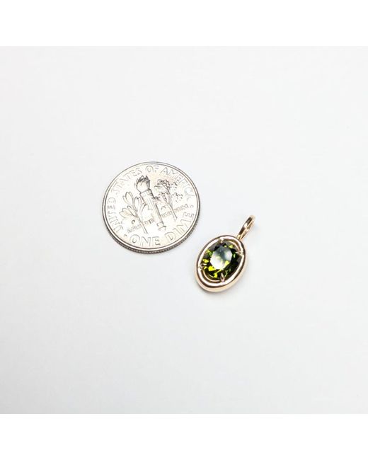 Rahul's Jewels Metallic 1.11 Carat Genuine Diamond Oval Solstice Pendant