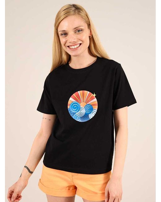 blonde gone rogue Black Sunset Graphic Print T-Shirt, Organic Cotton