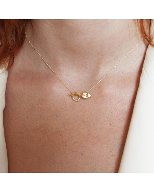 Agora Jewellery Metallic Calla Necklace
