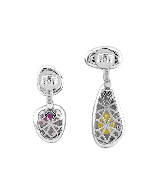 Arte Madrid Purple Sierra Pavé Contour Convertible Stud Earrings With Drop Pendants