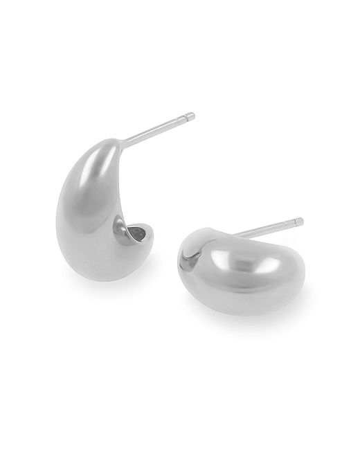 Cote Cache White Large Dome Droplet Earrings