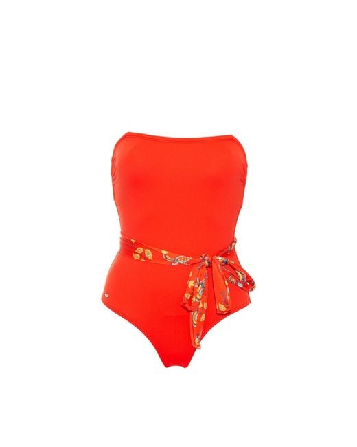 Aulala Paris Red Aulala X Moon Art One-Piece Swimsuit