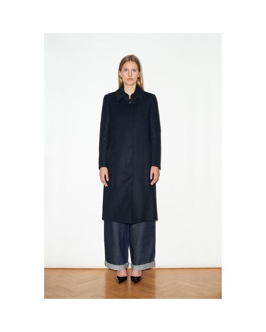 Hegarty Blue Single Breasted Overcoat