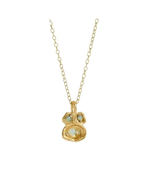 Claire Hill Designs Metallic Opal Lichen Pendant Necklace