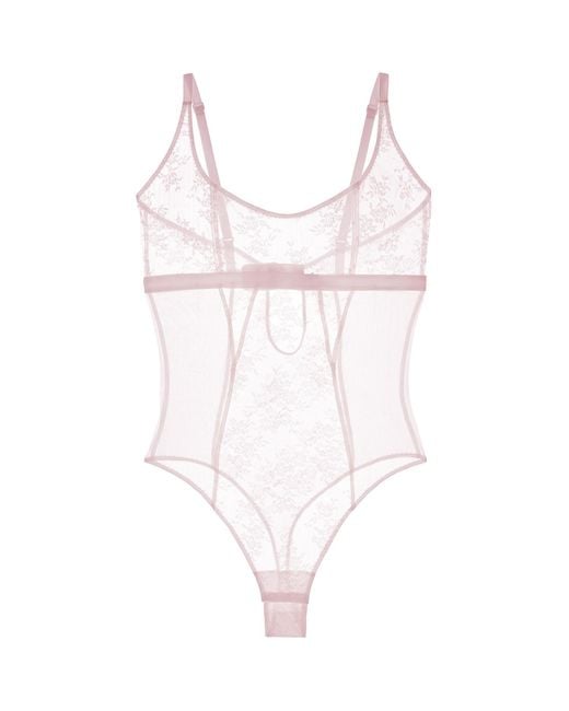 Journelle White Romy Bodysuit Petal