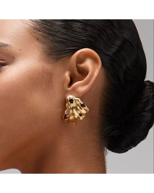 Onia Metallic Chanterelle Cluster Earrings