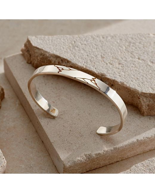 Posh Totty Designs Metallic Kintsugi Cuff Bangle for men