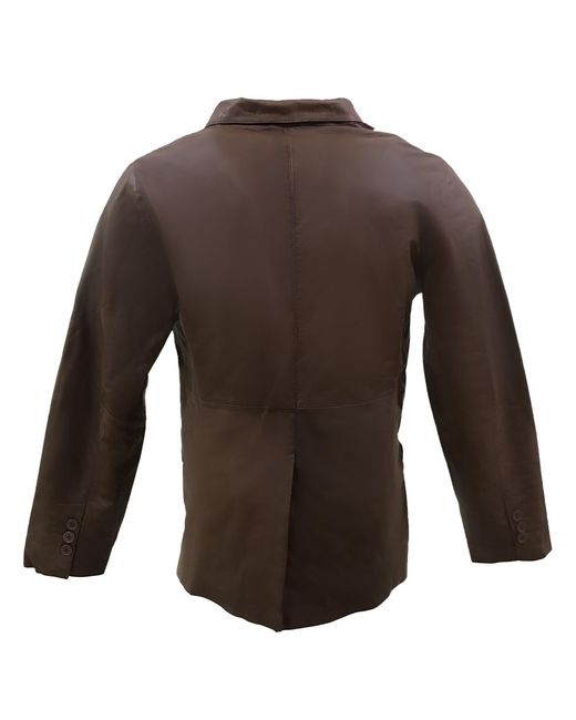 Zasta Studio Brown Arkas Leather Coat