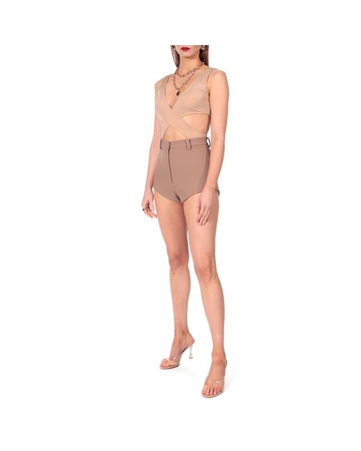 AGGI by HALEWSKI Brown Neutrals Cori Classic Micro Shorts