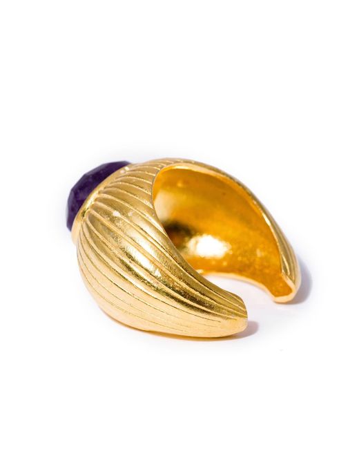 Kybele Studio Purple Oval Amethyst Ring