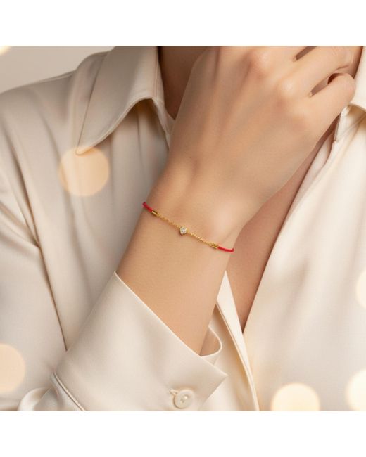 BLOOMTINE | Earth Angel HQ Multicolor Mini Heart With Durable Silk Thread Bracelet
