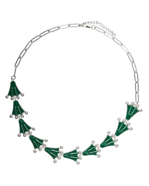 Pearl Code Green Paw Statement Choker Necklace