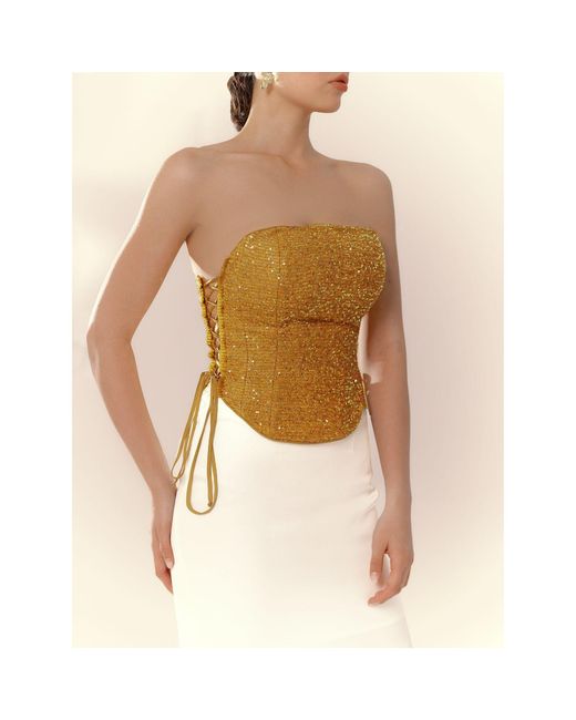 Elsava Metallic Lina Sequin Corset