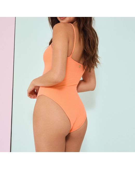 Blake Swimwear Orange Square Swimsuit