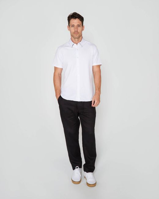 Lords of Harlech Blue Devon Linen Pant for men