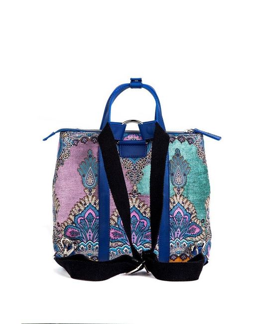 SJW BAGS LONDON Blue Marlowes Velvet Bag
