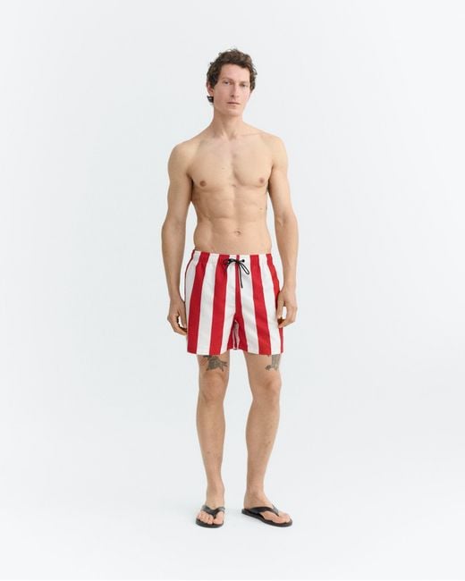 Thinking Mu Red Striped Swimsuit Limpopo for men