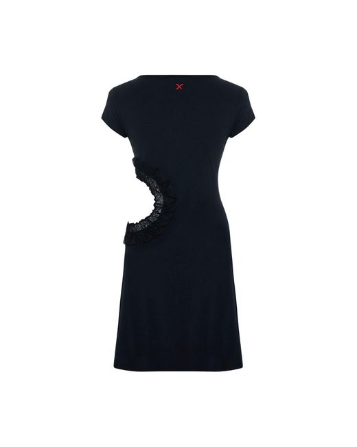 Pcfg Blue Daydreamers Short Sleeve Lace Detail Mini Dress