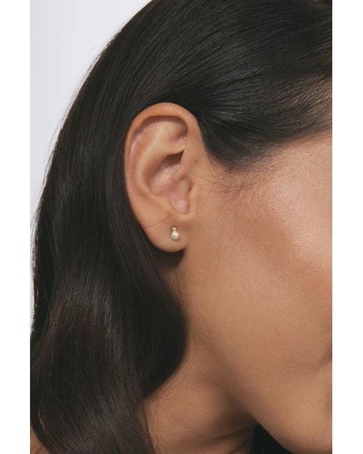 Lisa&Co. Metallic Earrings Mini Pearl Drop