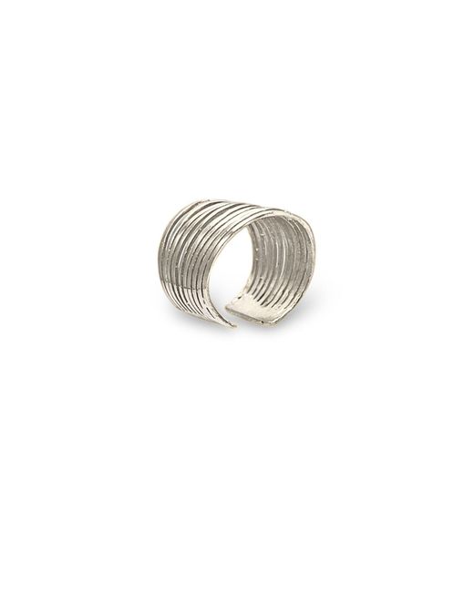Jaredjamin White Mirage Ten Stacked Ring
