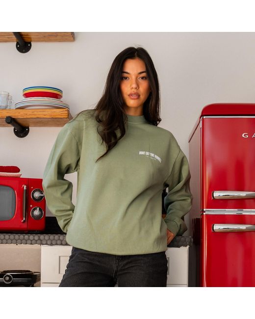 Dont Eat the Homies Green Arch Crewneck for men