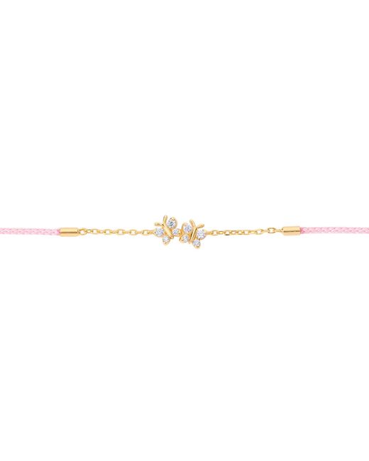 BLOOMTINE | Earth Angel HQ Metallic Enchanting Flutterfly Vermeil Butterfly Silk Cord Thread Bracelet