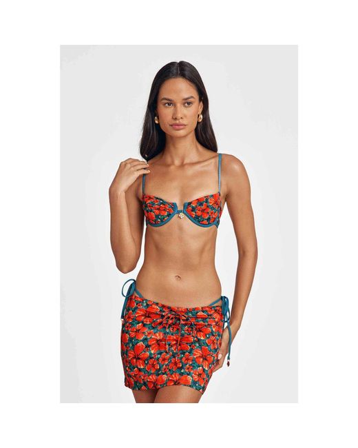 Blackbough Swim Red Paloma Mini Skirt Paradise Blooms