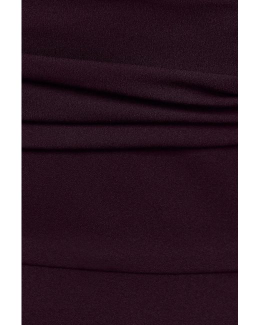 POST MERIDIEM Purple Chocolate Maxi Dress With Gathered Bodice